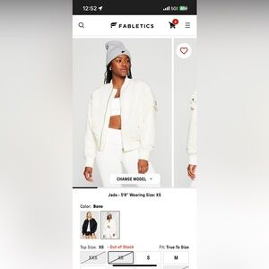Fabletics bomber jacket